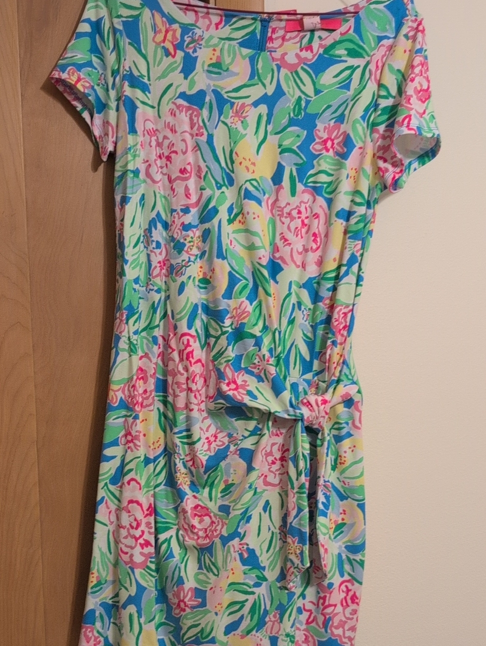 Lilly Pulitzer Blue Floral Tie-Front Dress